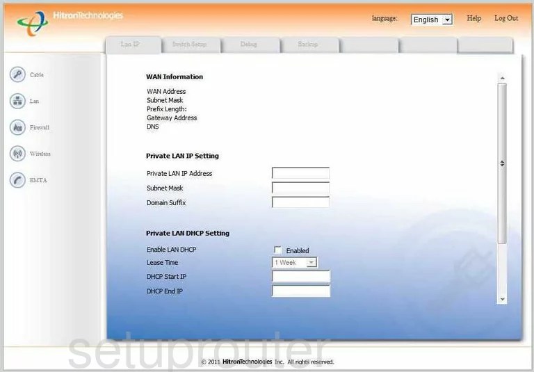 How to change the IP Address on a Hitron Technologies CVE30360 router