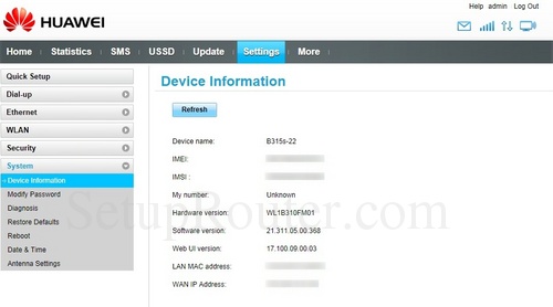 Huawei B315s22 Screenshots