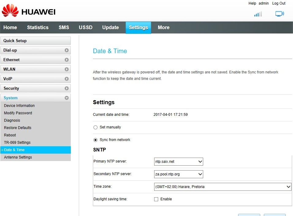 All Screenshots for the Huawei B315s936