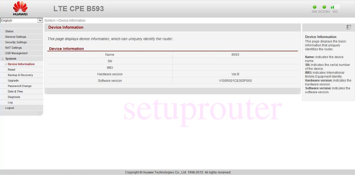 How to change the IP Address on a Huawei B593 router