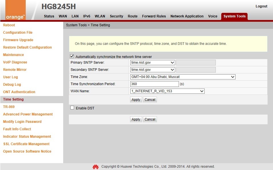All Screenshots for the Huawei HG8245H