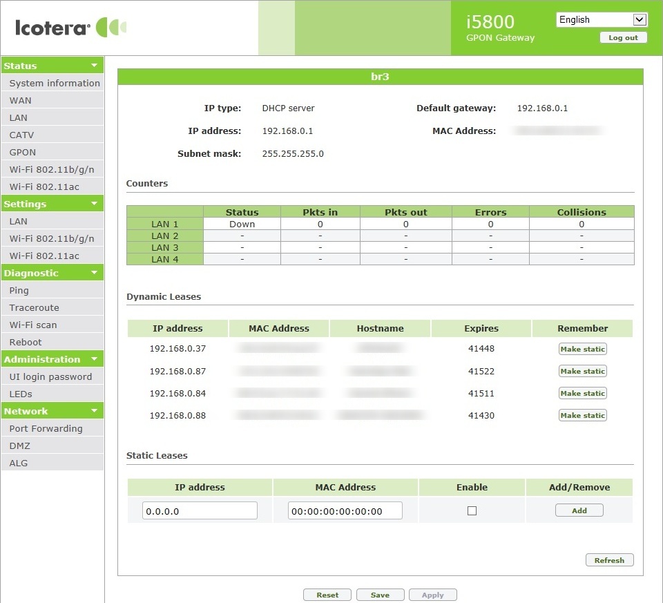 All Screenshots for the Icotera i5800