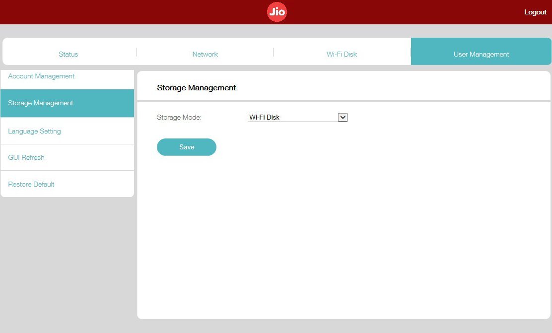 All Screenshots for the Jio JMR540