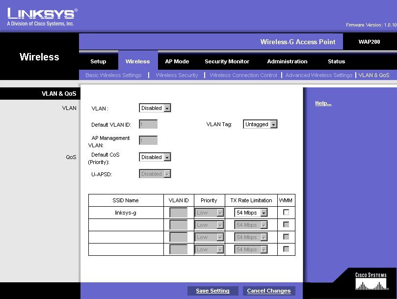 All Screenshots for the Linksys WAP200