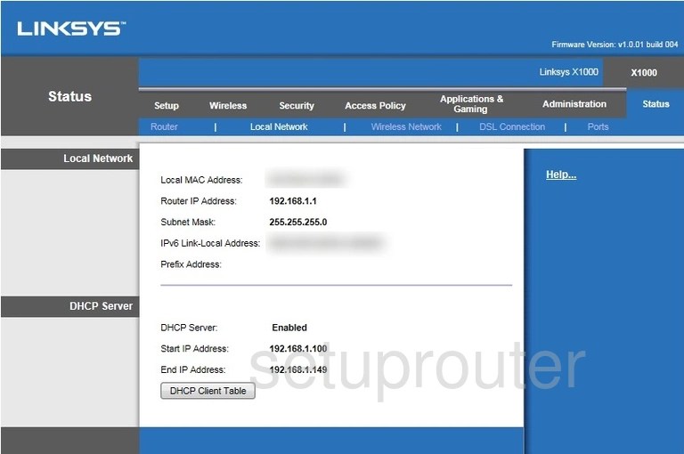 All Screenshots for the Linksys X1000