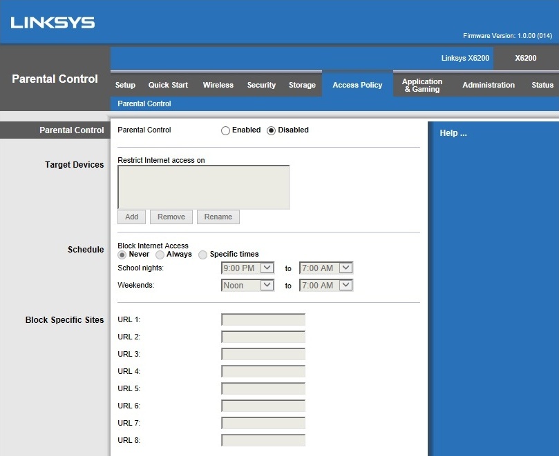 All Screenshots for the Linksys X6200