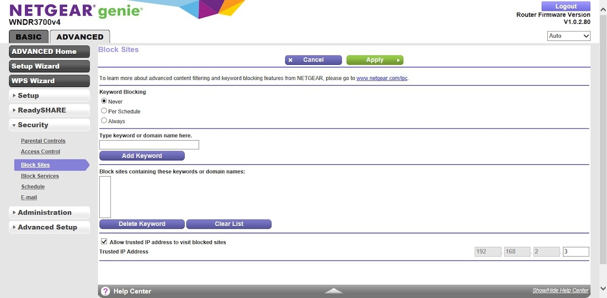 All Screenshots for the Netgear WNDR3700v4