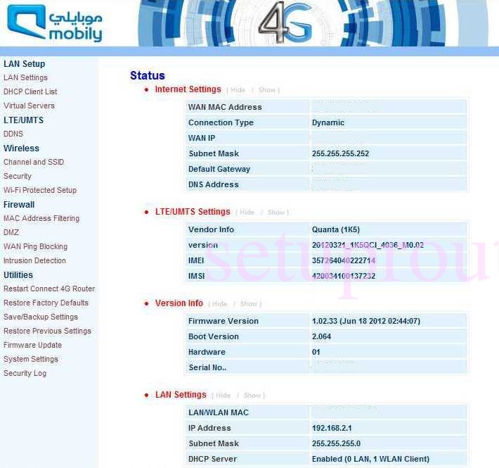 How to change the IP Address on a Quanta Mobily 4G router