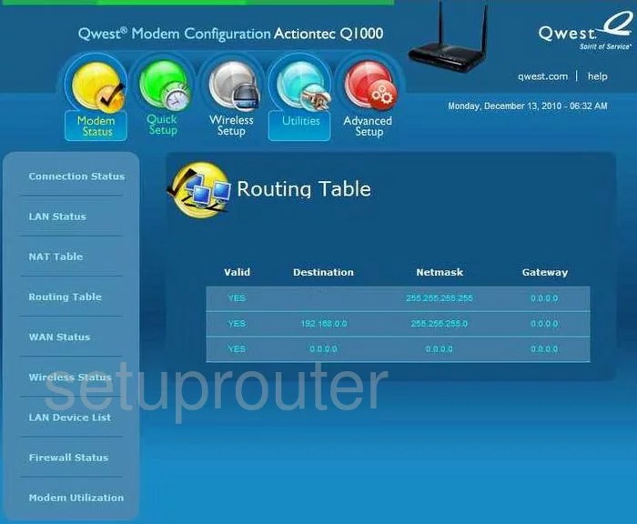 All Screenshots for the Qwest Q1000