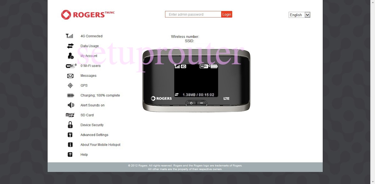 Rogers AC763S Login Instructions