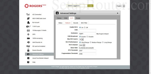 Setup WiFi on the Rogers AC763S