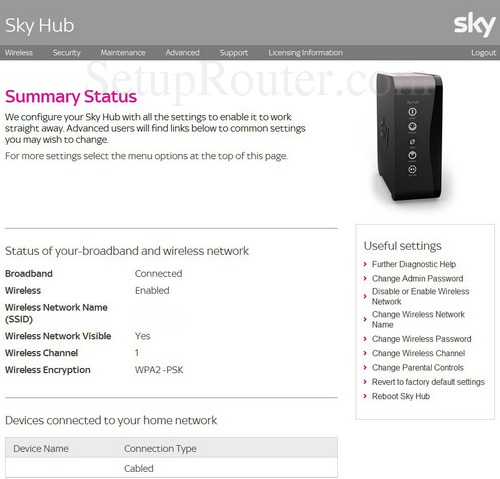 Setup WiFi on the Sky SR102