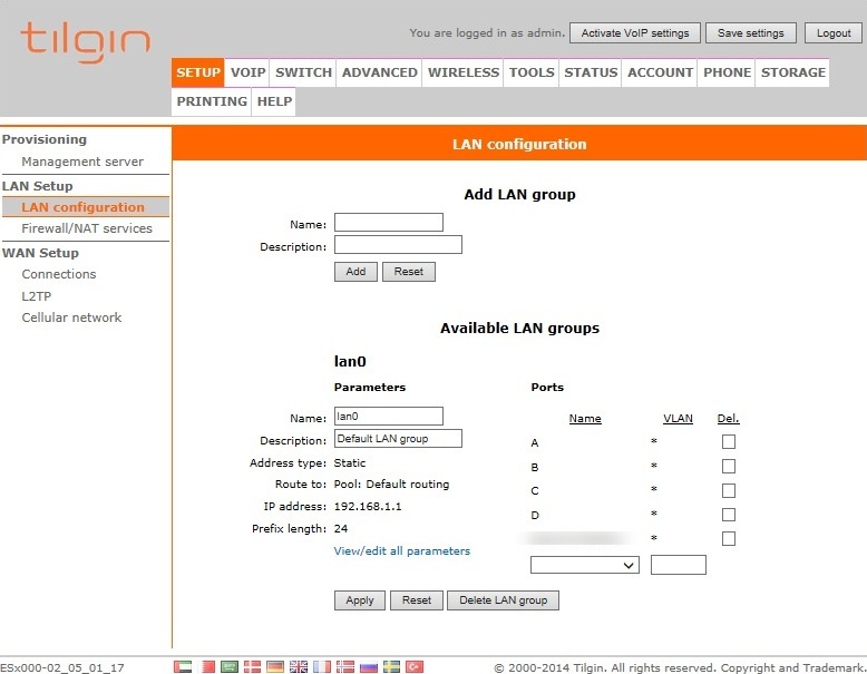 All Screenshots for the Tilgin HG2332