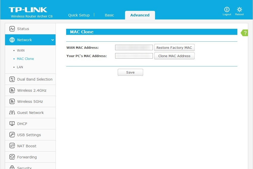 All Screenshots for the TPLink Archer C8