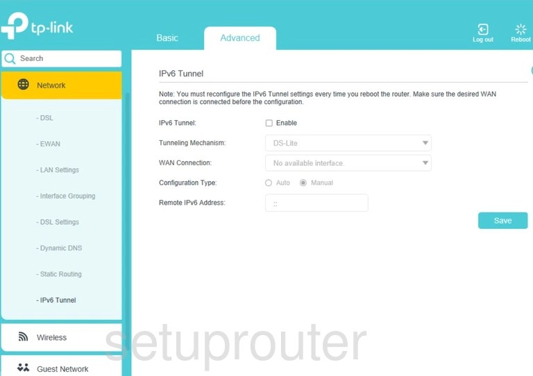 All Screenshots for the TPLink Archer VR1600v