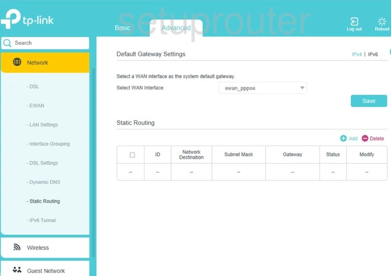 All Screenshots for the TPLink Archer VR1600v