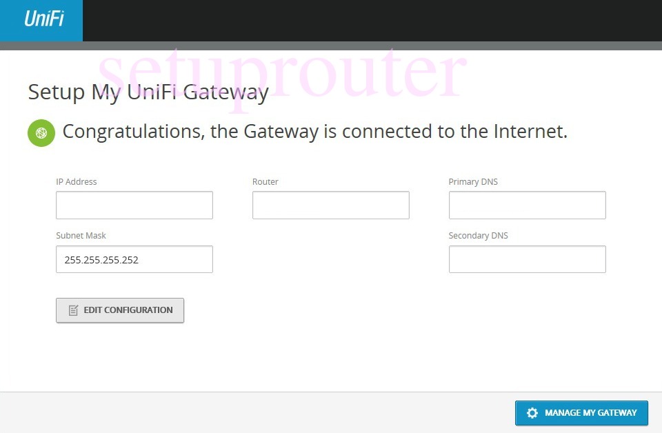 Ubiquiti UniFi Security Gateway Pro 4 Login Instructions