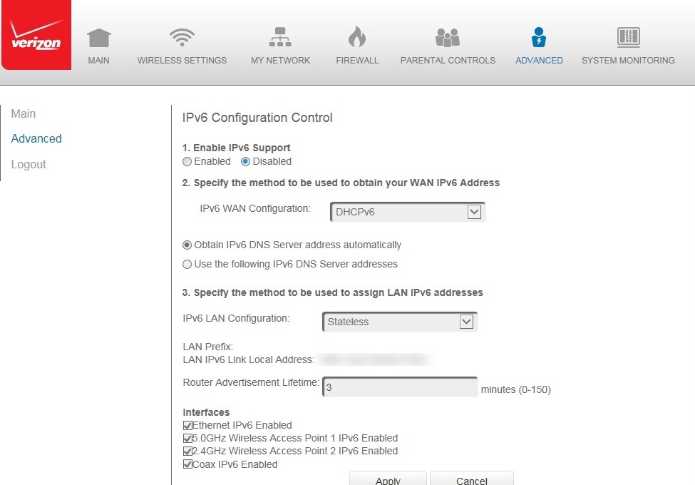 All Screenshots for the Verizon FiOSG1100