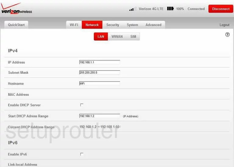How to change the IP Address on a Verizon MiFi4620L router