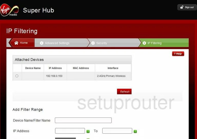 All Screenshots for the Virgin Media Super Hub 2