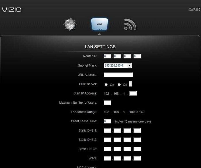 How to change the IP Address on a Vizio XWR100 router