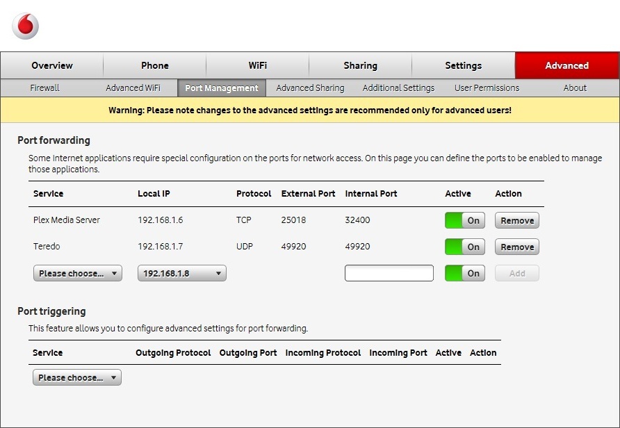 All Screenshots for the Vodafone SHG1500