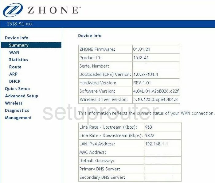 Zhone 1518A1 Login Instructions