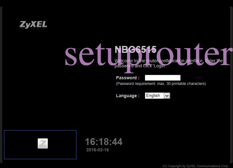 ZyXEL NBG6515 Login Instructions