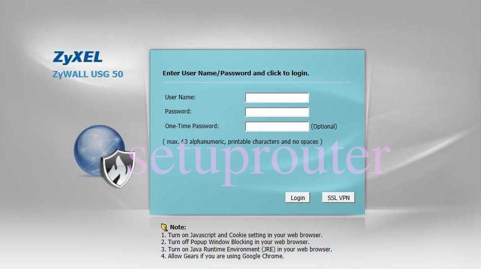 All Screenshots for the ZyXEL ZyWALLUSG50