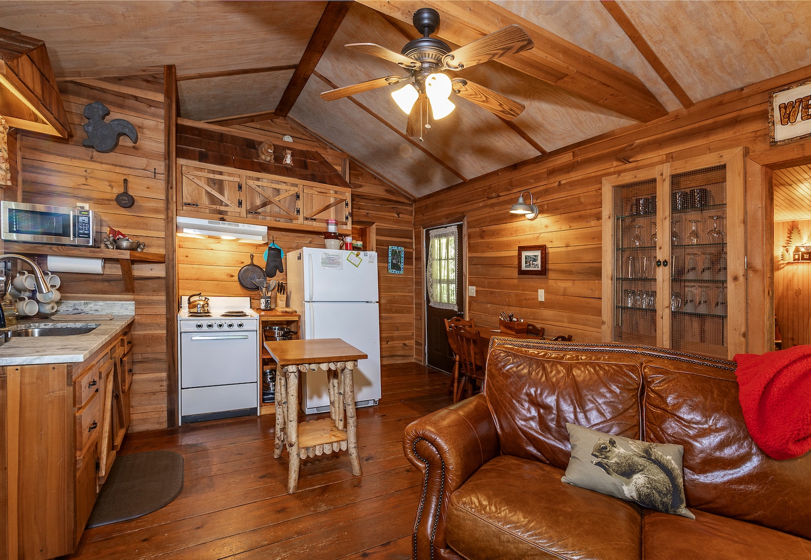 Cozy "Squirrel's Nest" Cabin Brevard Cabin Rental Pet Friendly • The