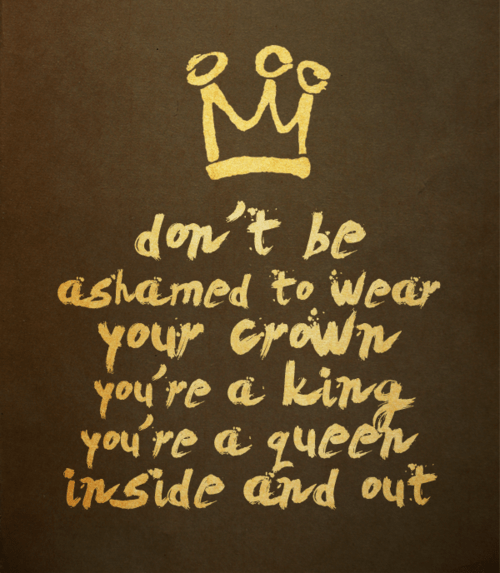 Don’t be ashamed to wear your crown sevennotesofgrace