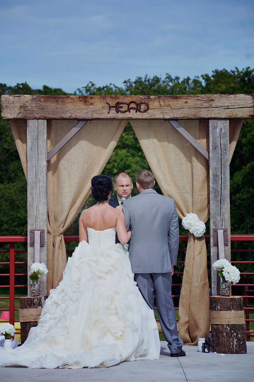 Ceremony overlooking the farm Seven T Farms