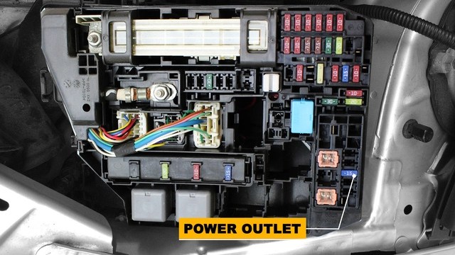 Locating the Cigarette Lighter Power Outlet Fuse in Toyota Corolla