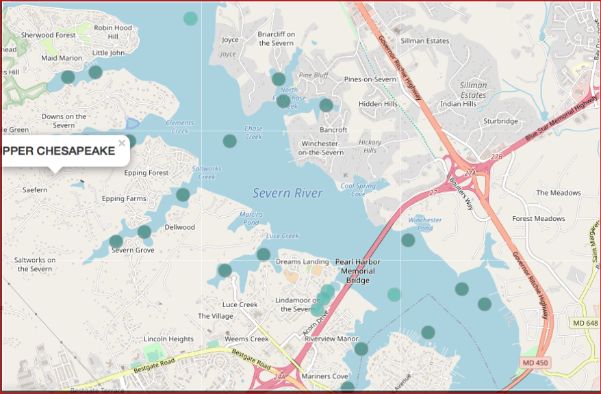 SRA's Water Quality Data Online For Your Review! Severn River Association