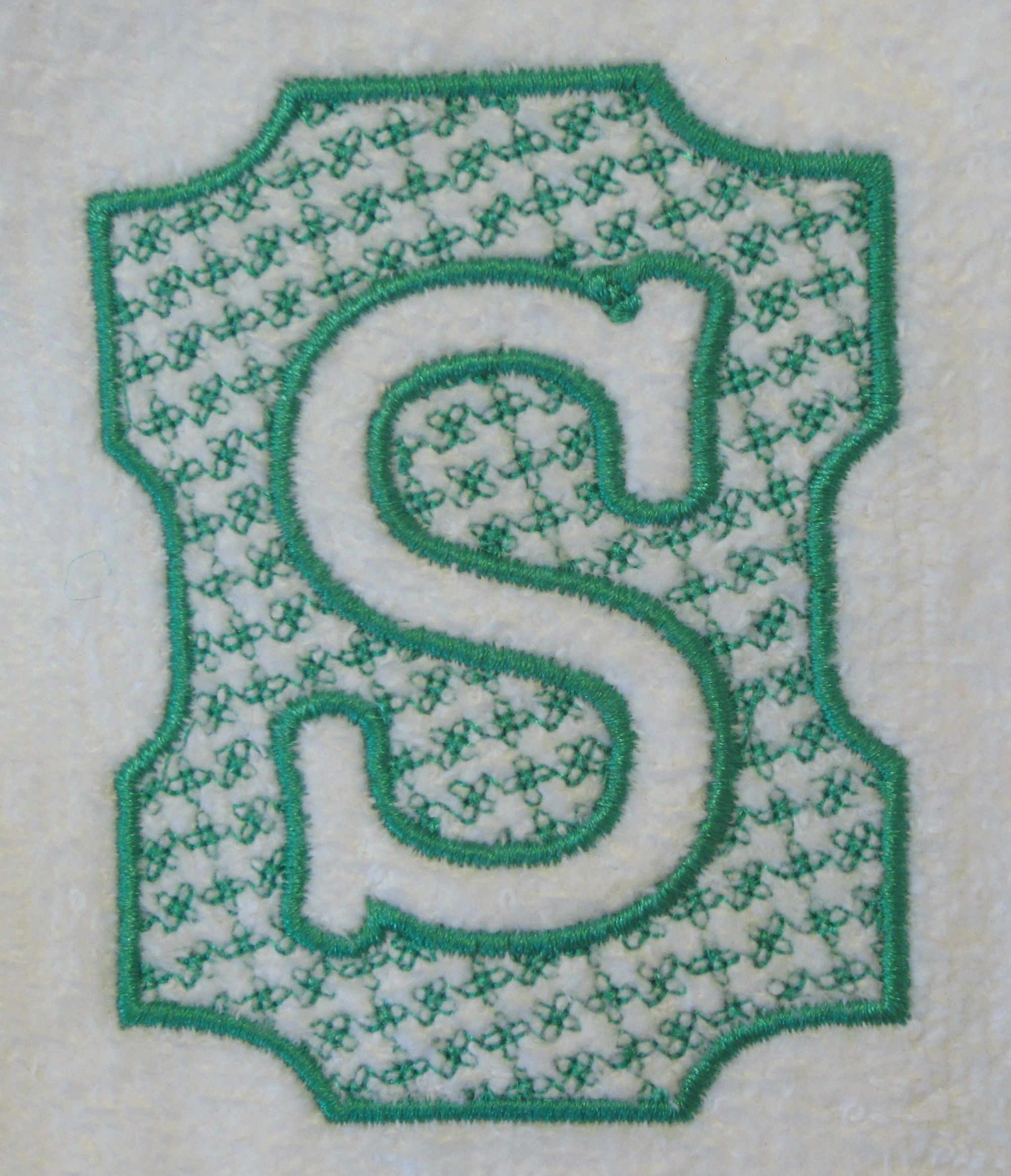 Embossed Lettering in StitchArtist Bubbles' Menagerie Machine Embroidery