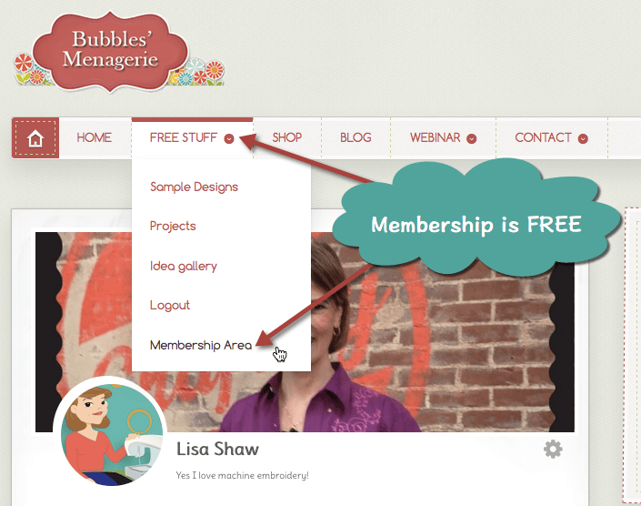 SewBubbles Membership Area it's FREE! Bubbles' Menagerie Machine