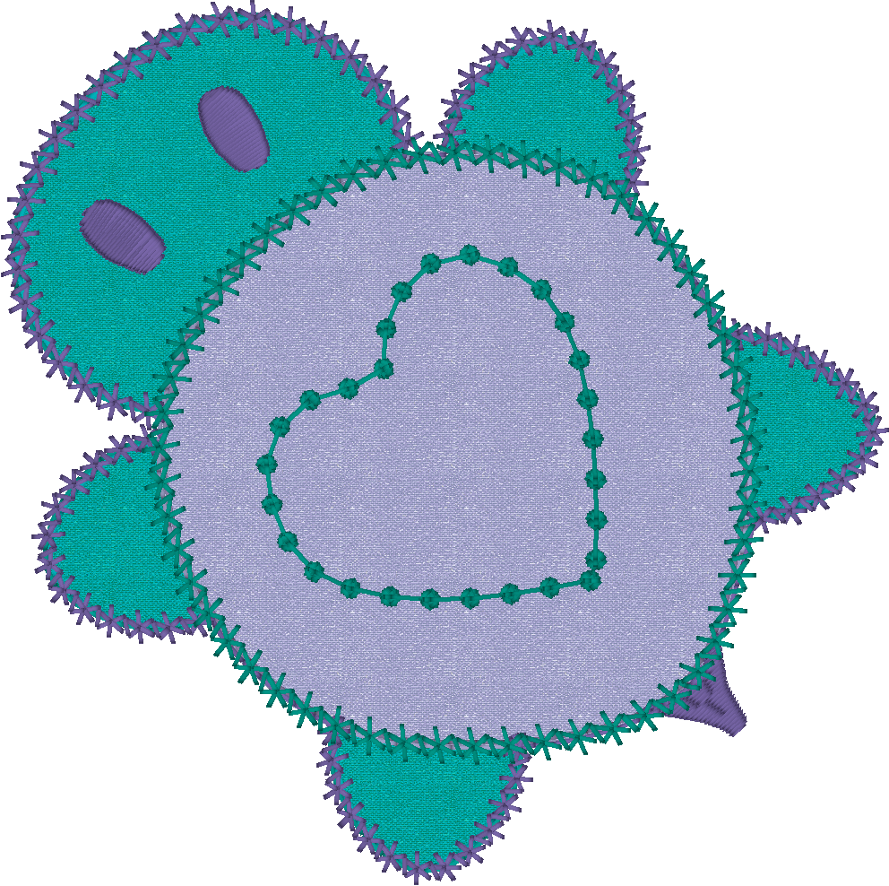 Applique digitizing technique Bubbles' Menagerie Machine Embroidery