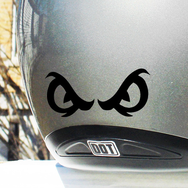 Hyper Reflective Angry Eyes Decal Seward Street Studios