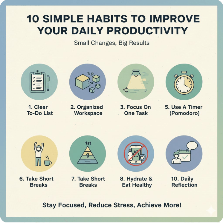 10 Simple Habits to Improve Your Daily Productivity Sewasew