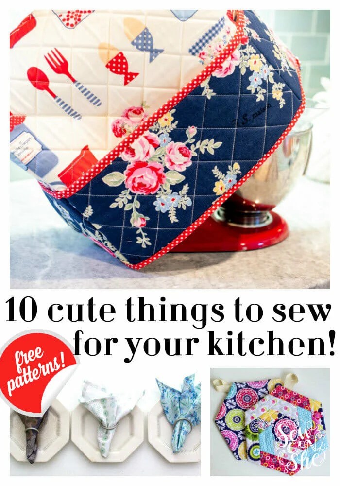 10 Cute things to Sew for your Kitchen! SewCanShe Free Sewing