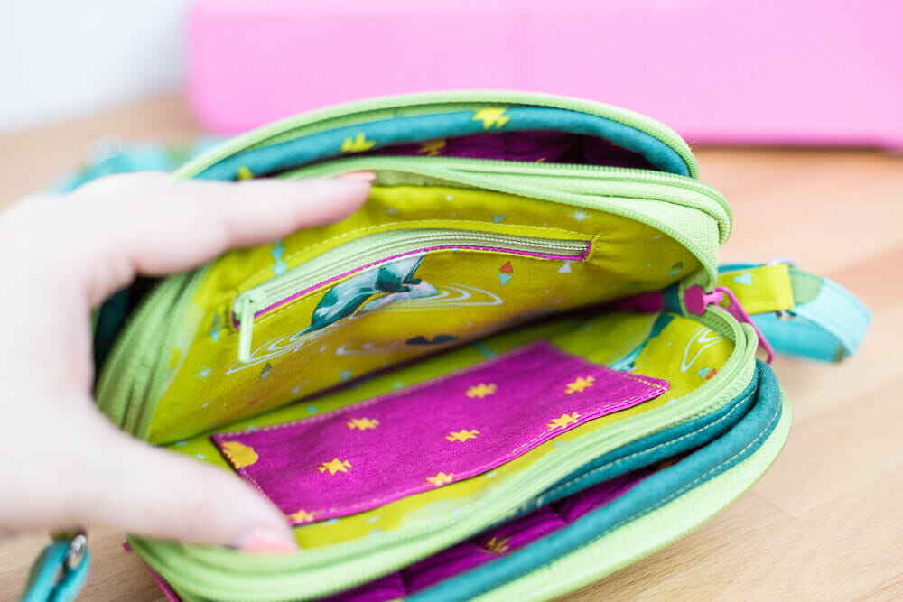 Triple Zipper Bag Free Sewing Pattern with a Tutorial!