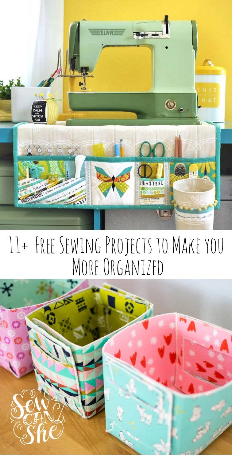 How to Sew a Fabric Storage Bin free sewing pattern!