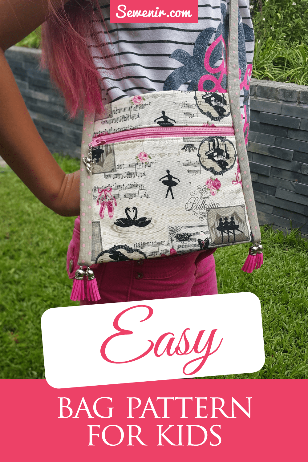 Child Size Tote Bag Pattern Easy Girls Bag Tutorial DIY Tote For Kids