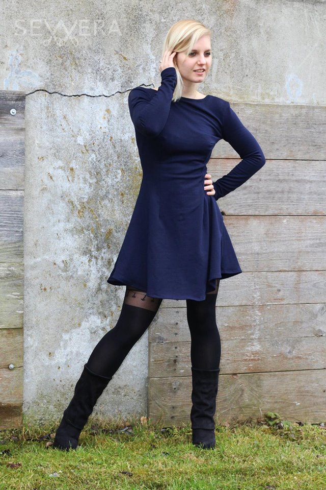 Winter Dress sewing pattern & instruction by Sewera Sewera Fashion