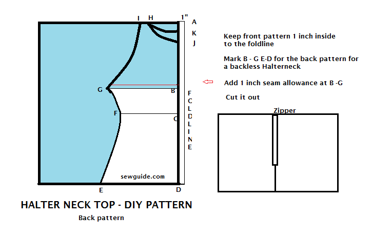 Halter neck top - A DIY pattern - SewGuide
