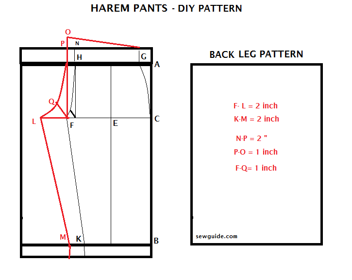 Stylish {HAREM PANTS} DIY pattern to sew them Sew Guide