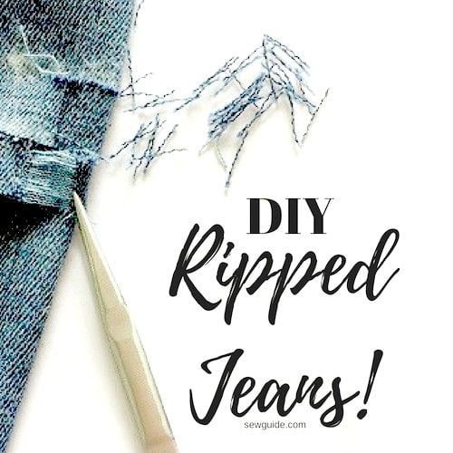 How To Make Holes In Jeans Easy DIY Kneeripped Jeans SewGuide