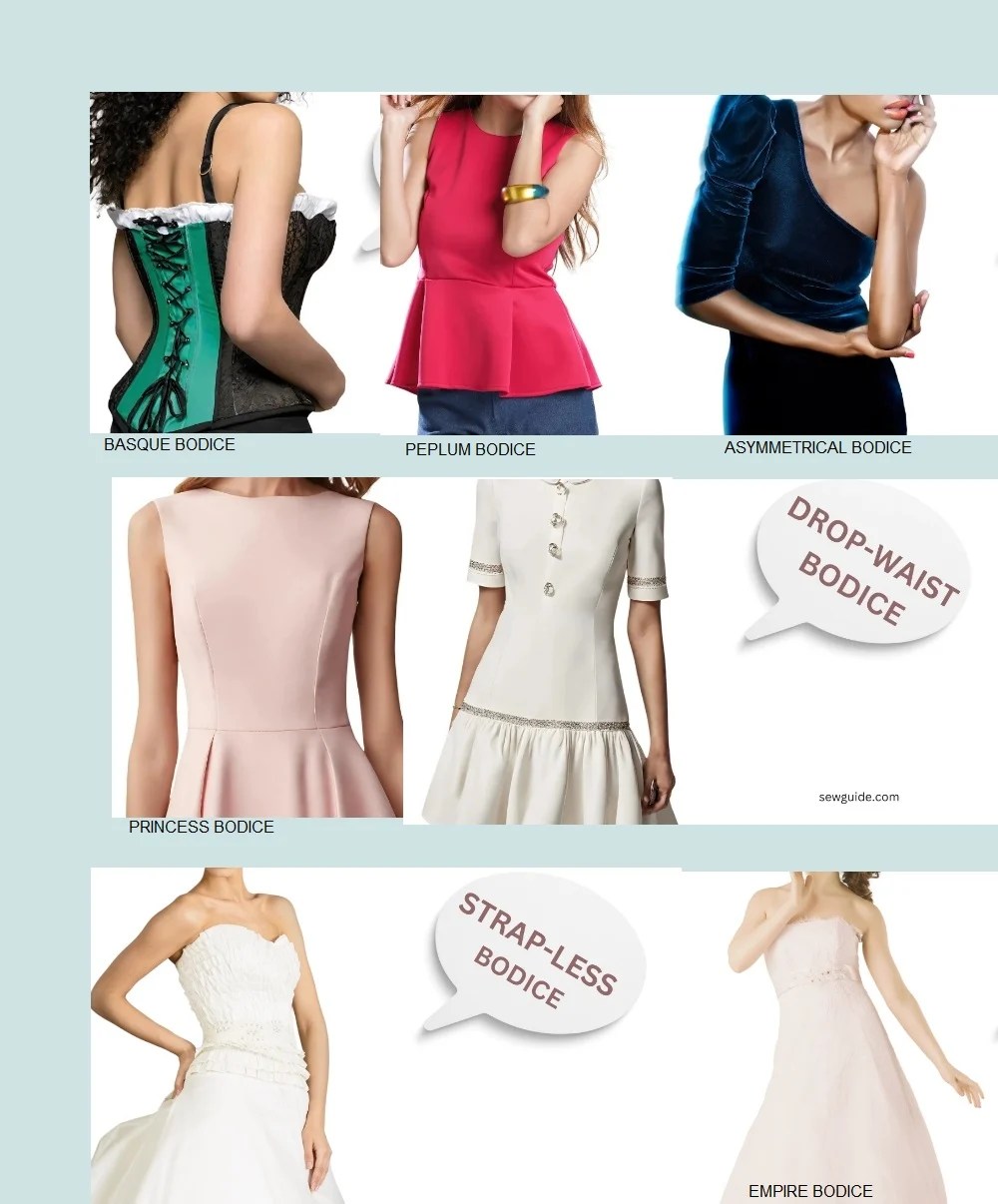 Bodices (10 Different Types) SewGuide