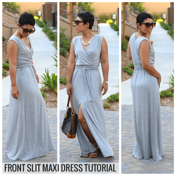 Mimi G DIY FRONT SLIT MAXI DRESS Maxi Dress pattern review by Lovemykids