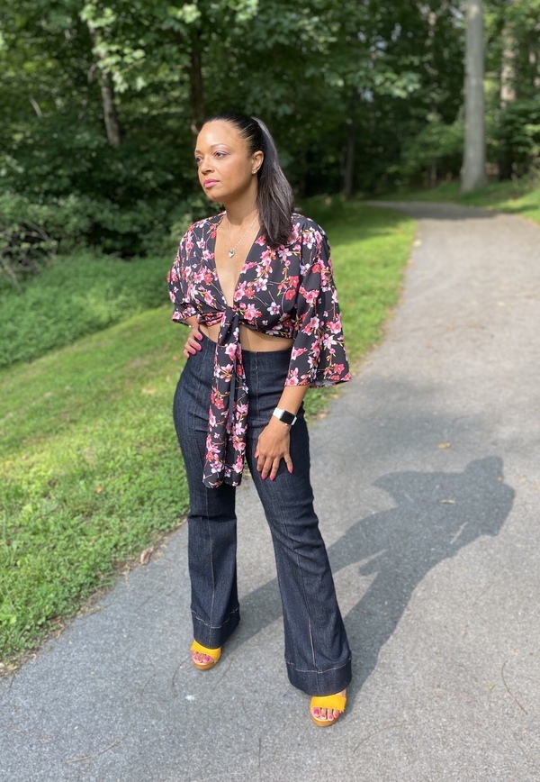 Simplicity Mimi G High Waisted Pants and Tie Top 8655 pattern review by